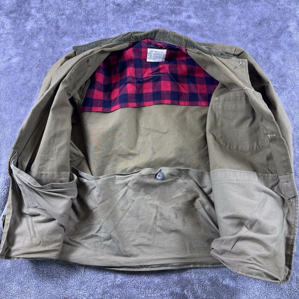 RedHead Canvas Hunting Field Jacket Mens XL Corduroy Collar w License Pouch - Picture 10 of 11
